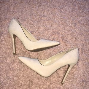 Charlotte Russe Nude Suede Heels